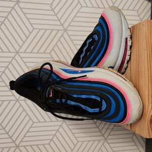 Nike Air Max 97 GS Platinum Blue Pink Athletic Shoes Sneakers | Size 6Y
